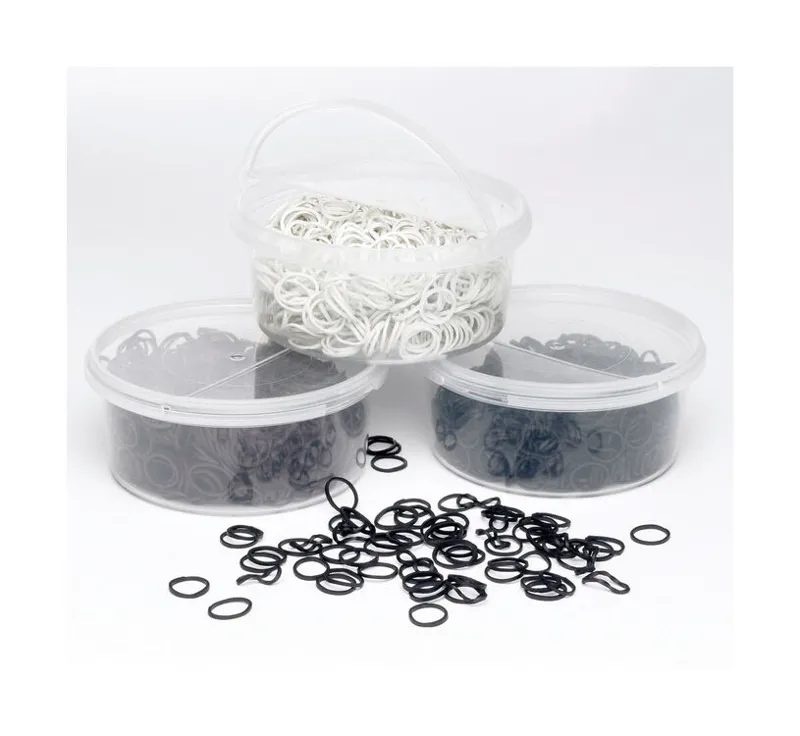 Lincoln Plaiting Bands In Half Open Container - White